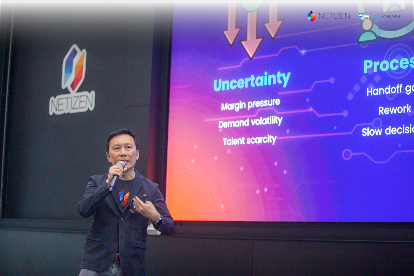 Executive Networking event by NETIZEN showcasing SAP S/4HANA Cloud ERP and AI Joule for smart business transformation